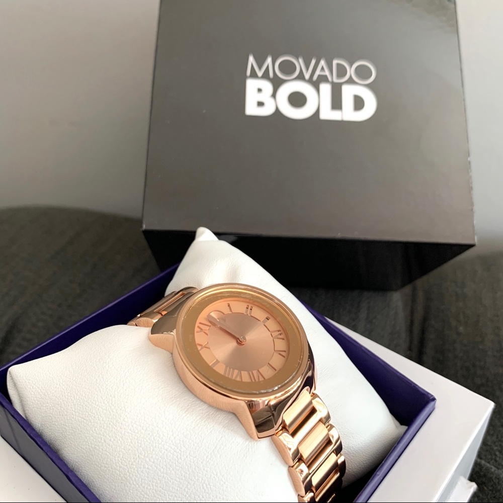 NWT authentic MOVADO Bold rosegold watch - Picture 2 of 6